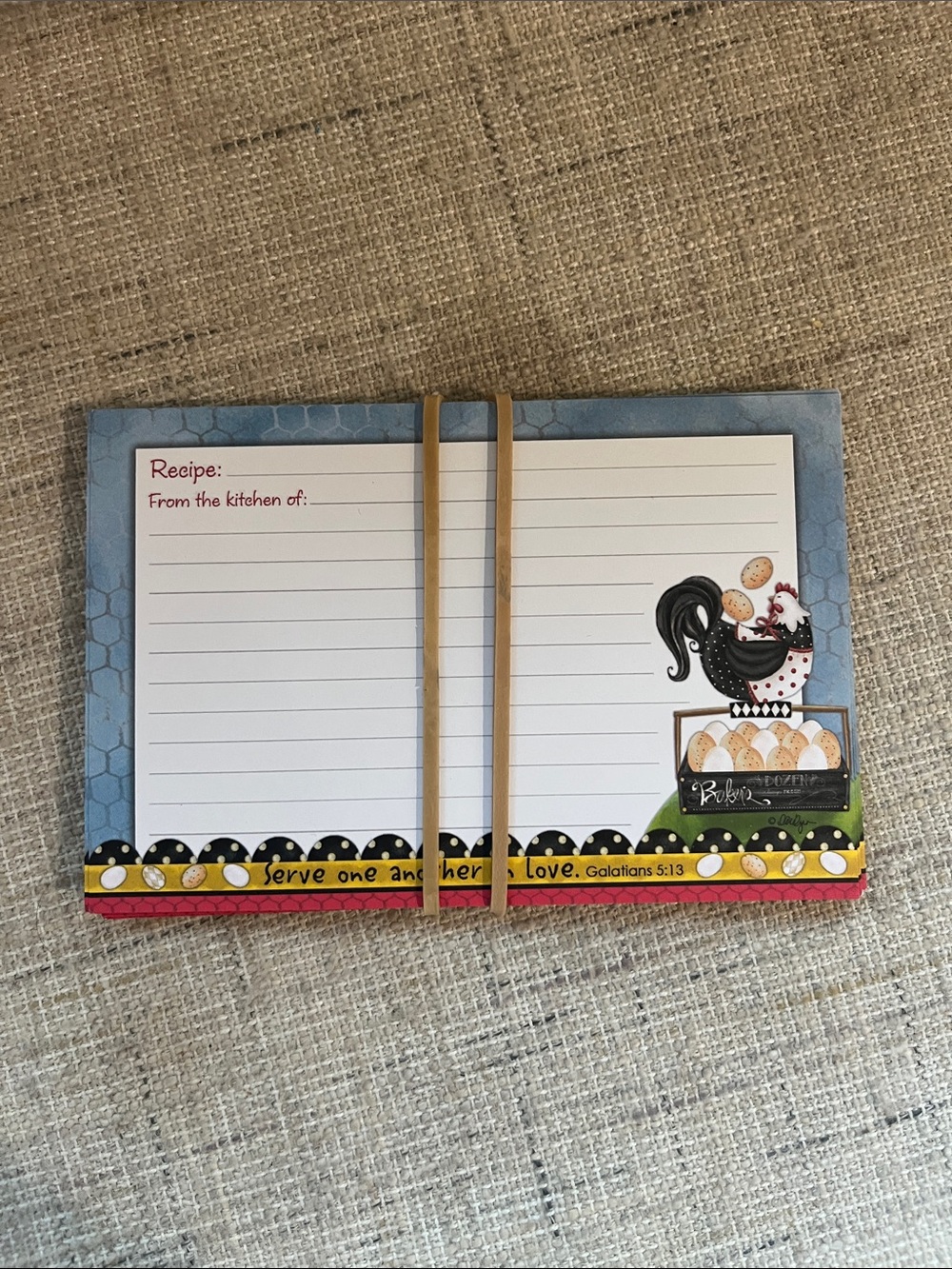 Set of 2 Bundles of Floral Recipe Card Set And Chicken Card Se